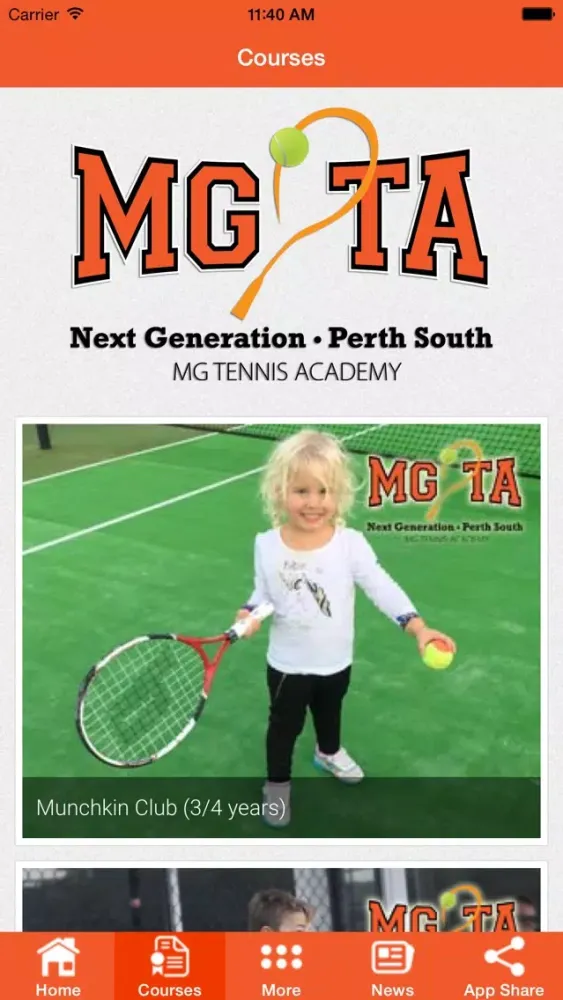 MG Tennis Academy應用截圖