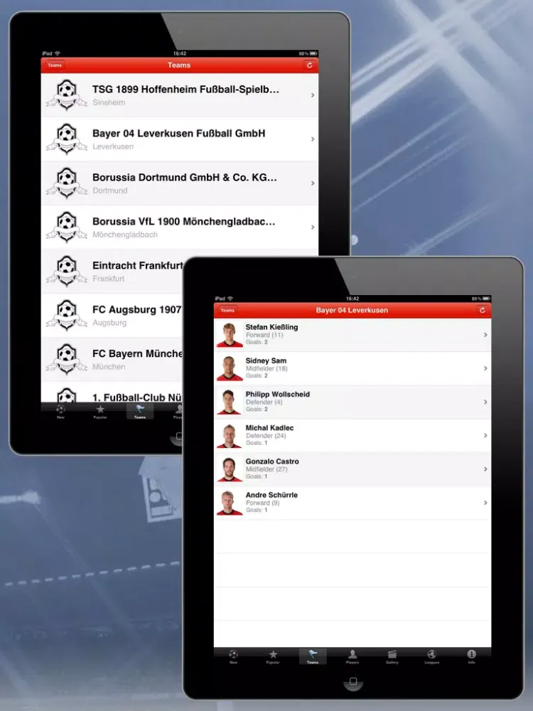 Football Best Goals 2011/2012/2013 iPad 應用截圖