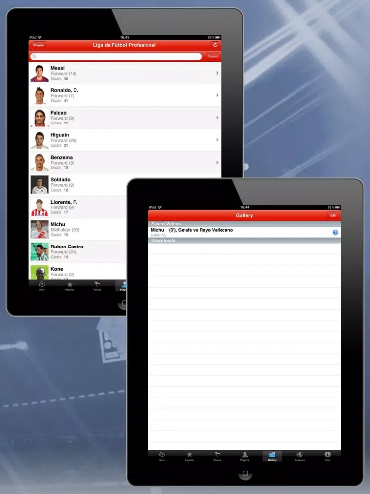 Football Best Goals 2011/2012/2013 iPad 應用截圖