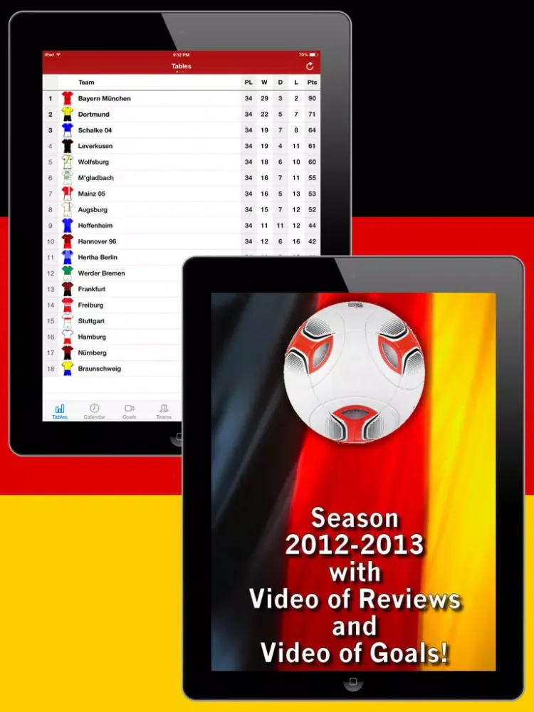 Screenshot di Deutsche Fußball History 2012-2013 iPad 