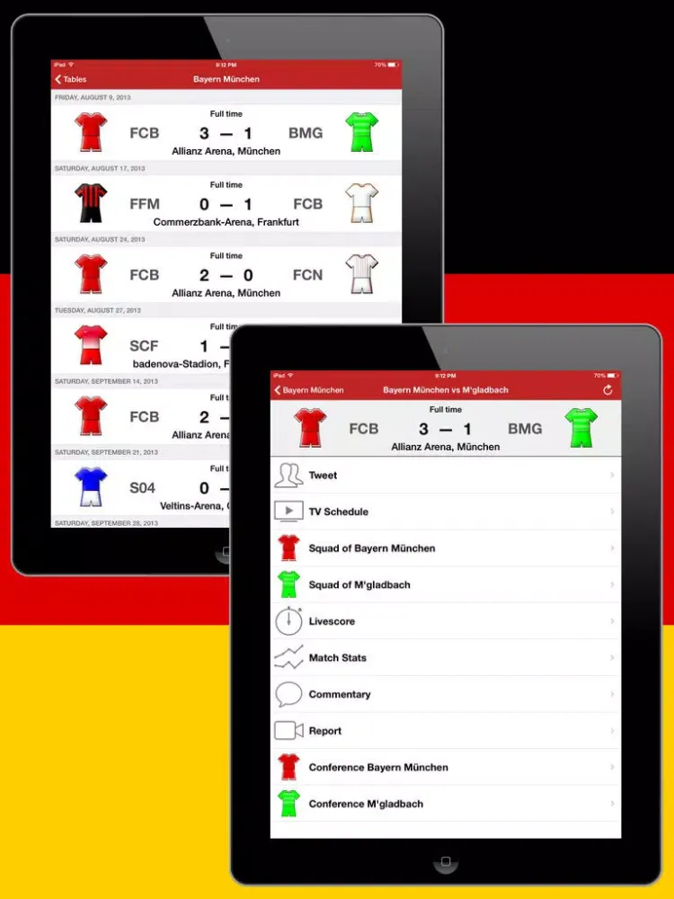 Screenshot di Deutsche Fußball History 2012-2013 iPad 