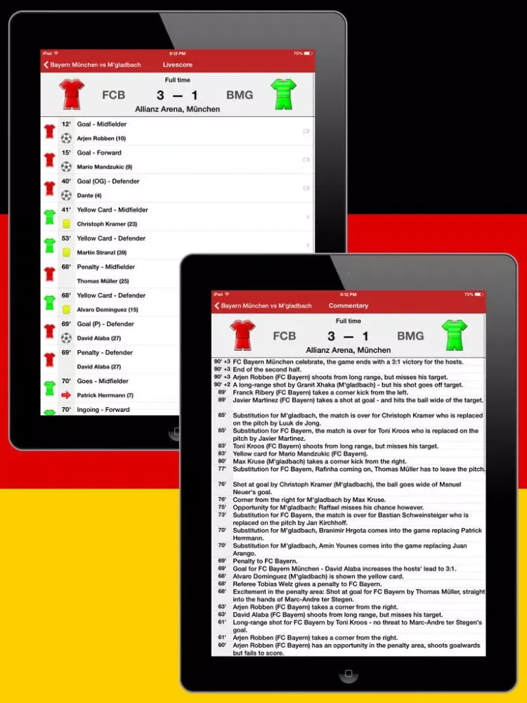 Screenshot di Deutsche Fußball History 2012-2013 iPad 