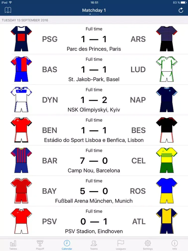 European Football 2017-2018 iPad 应用截图