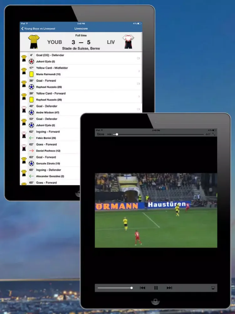 Screenshot di EUROPA Football 2016-2017 iPad 