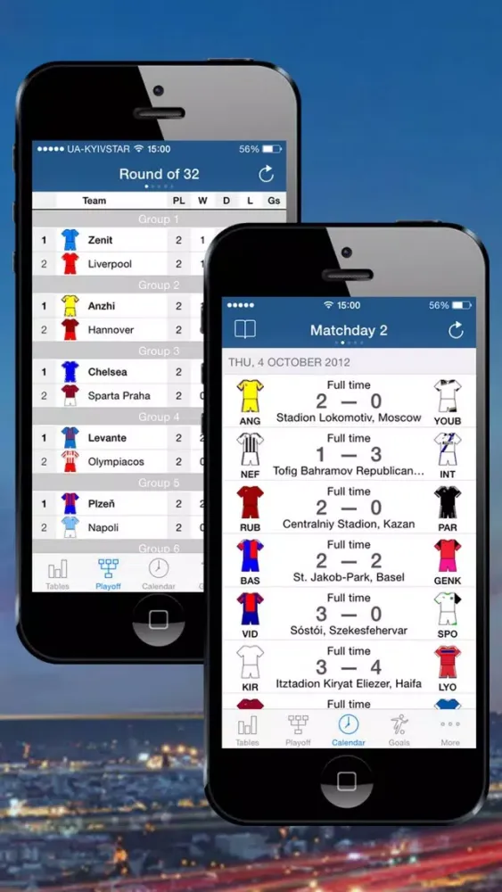 Screenshot di EUROPA Football 2016-2017