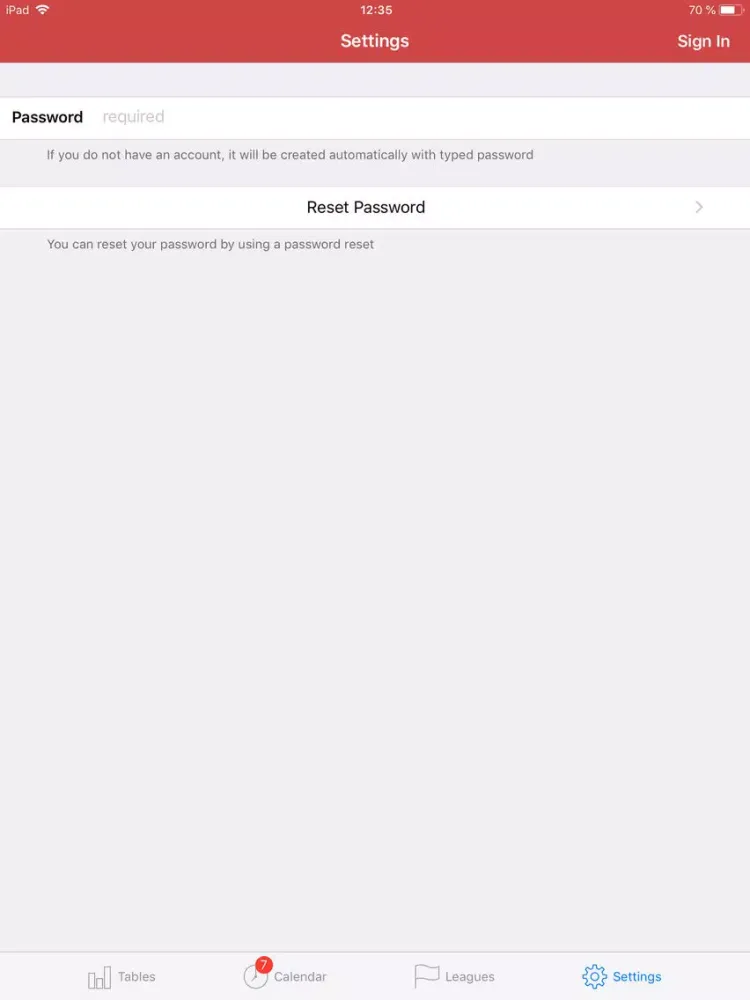 Tangkapan layar English Football 2018-2019 iPad 