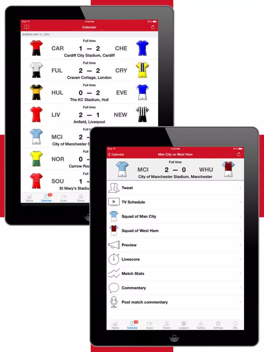 English Football History 2012-2013 iPad  Ekran Görüntüleri