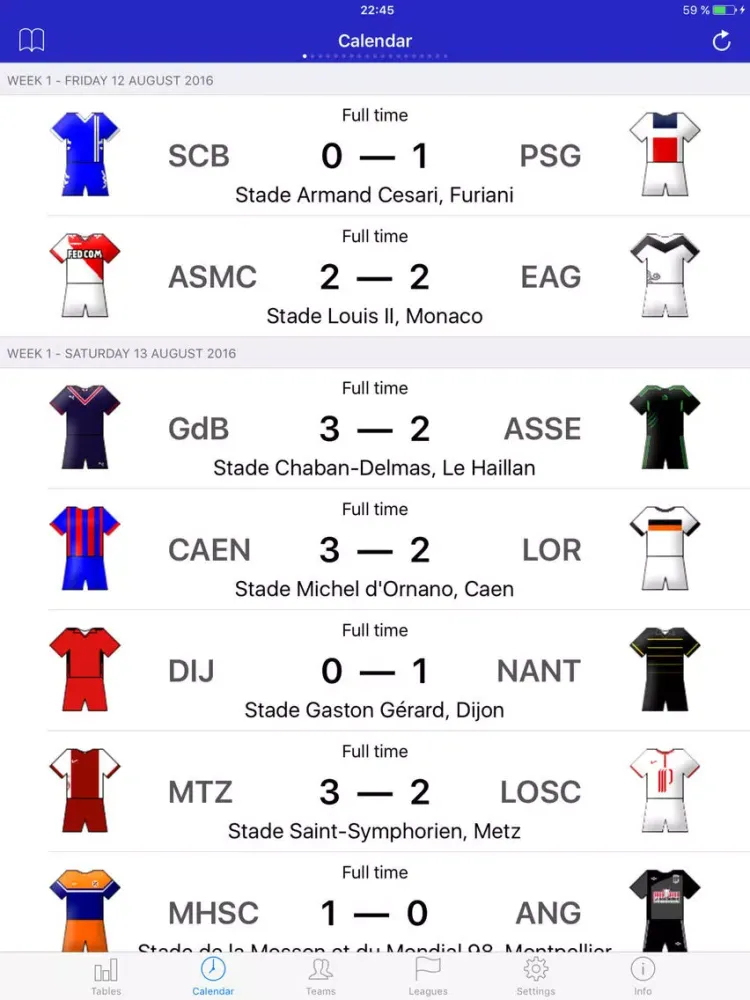 French Football 2017-2018 iPad  سکرین شاٹس