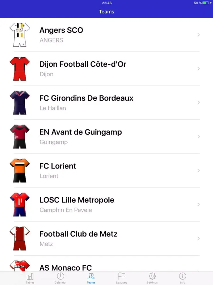French Football 2017-2018 iPad  سکرین شاٹس