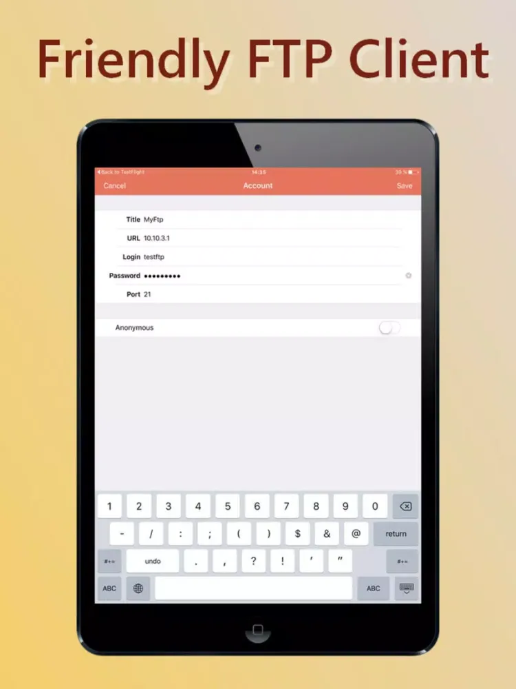 Friendly FTP Client iPad  스크린샷