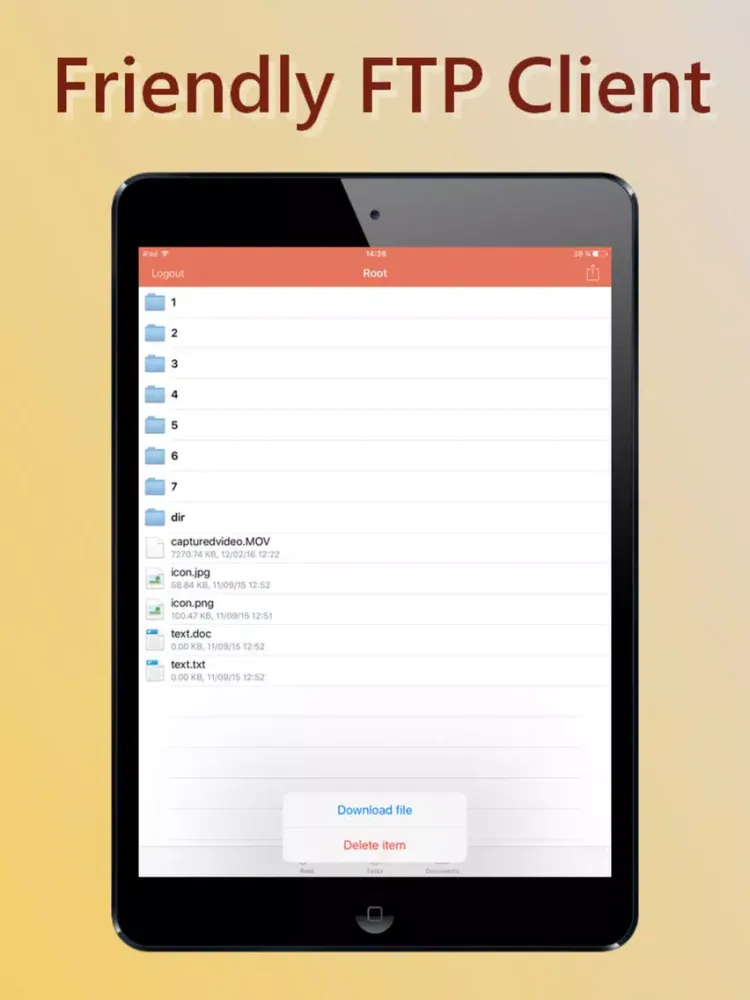 Friendly FTP Client iPad  스크린샷