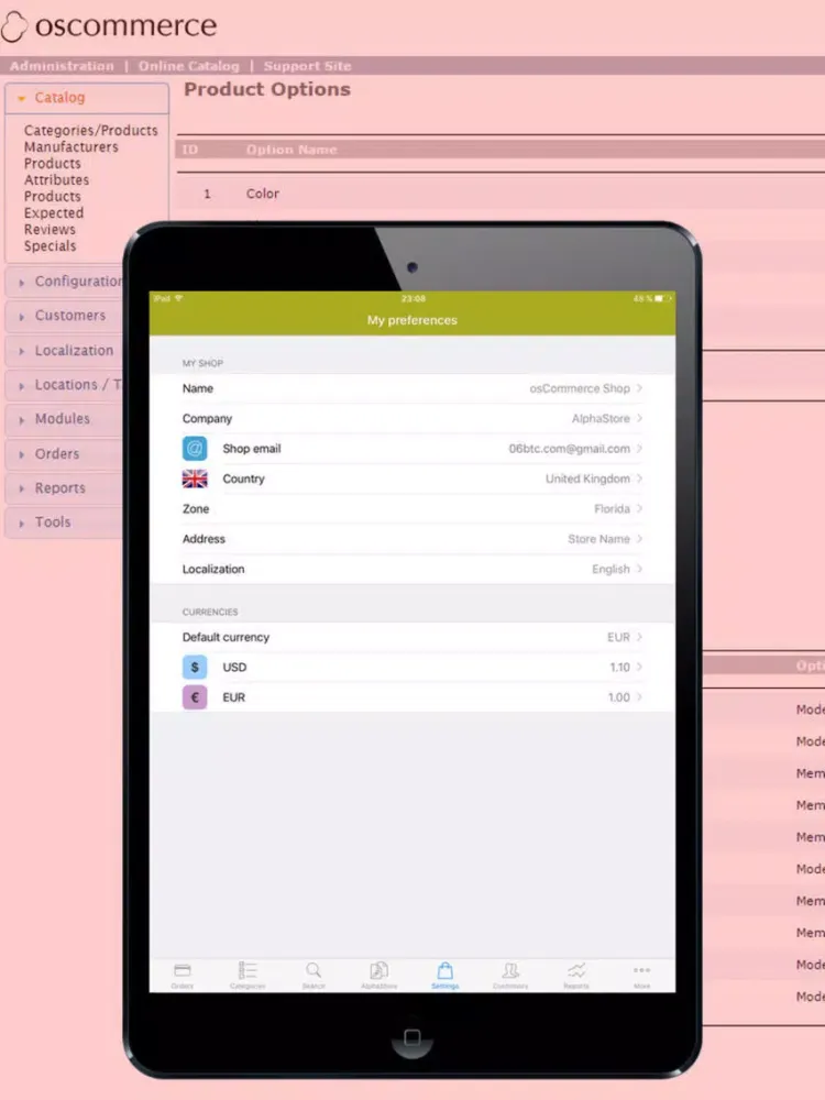 Store Admin for osCommerce Shop iPad Ekran Görüntüleri