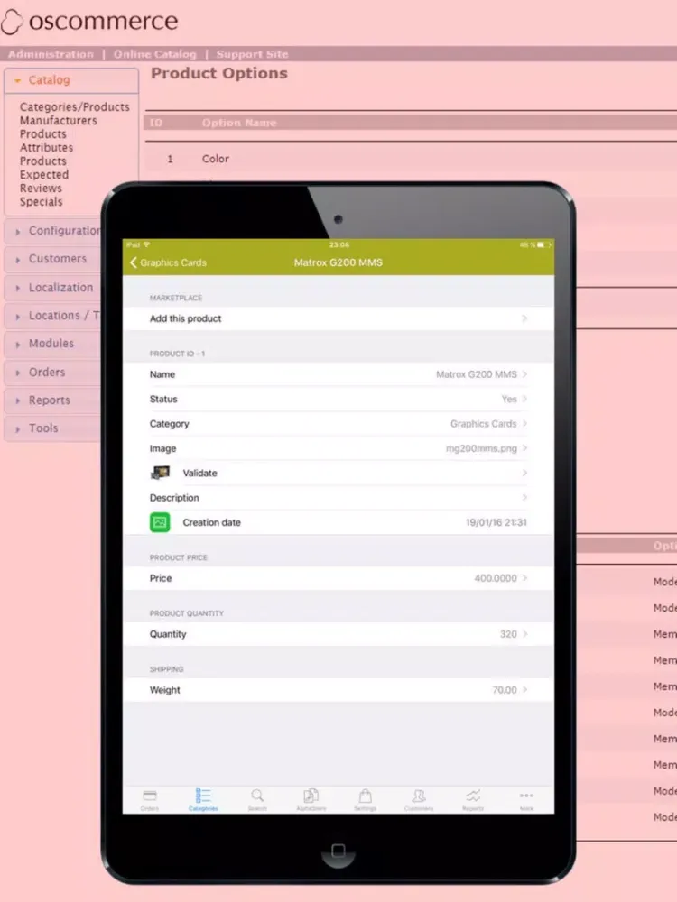 Store Admin for osCommerce Shop iPad Ekran Görüntüleri