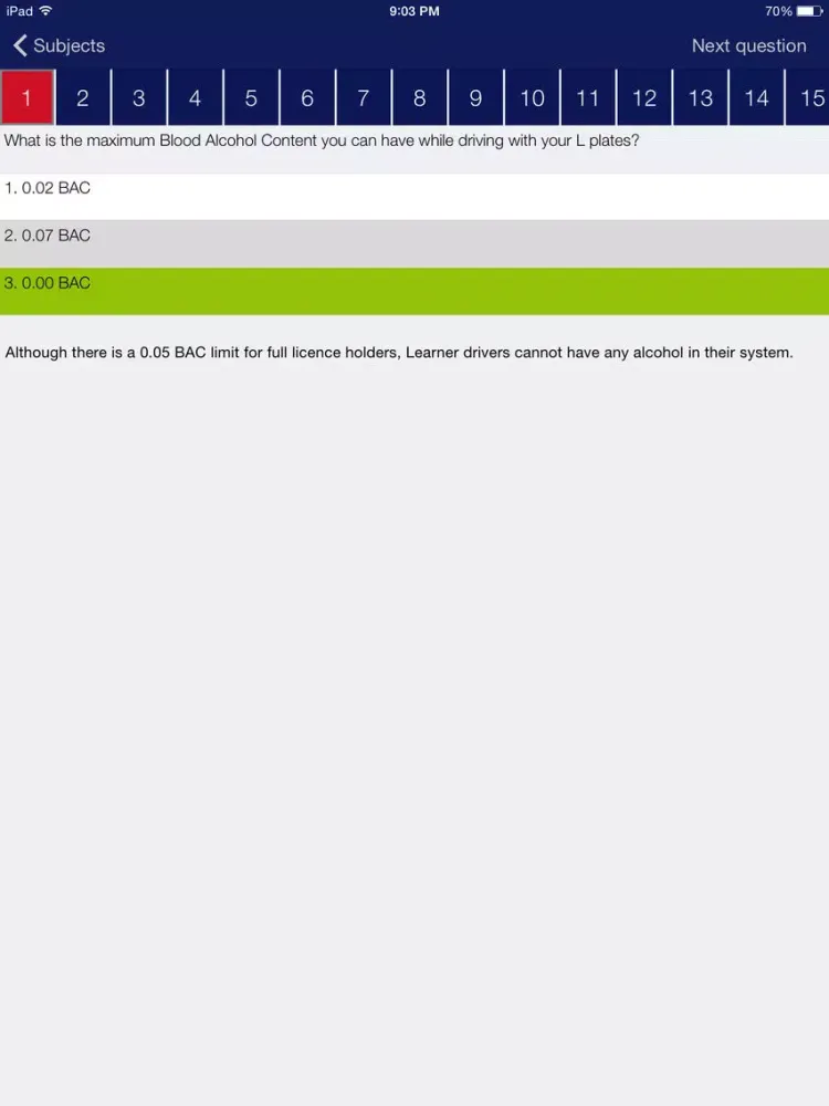 Capturas de pantalla de NSW Driving License and Road Rules Permit Test iPad 