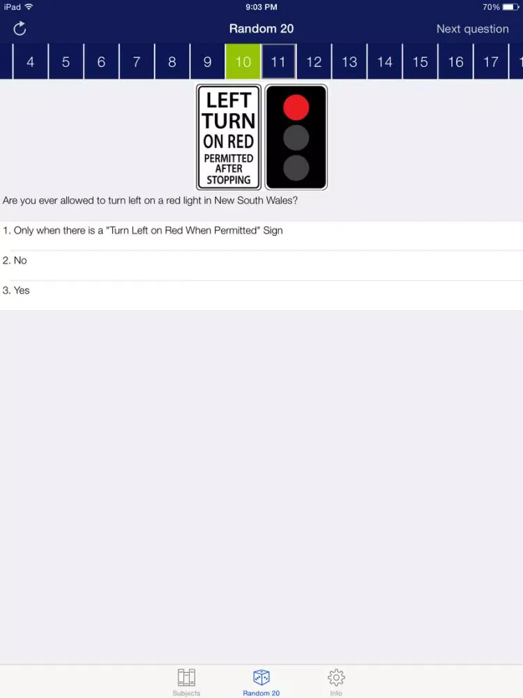 Capturas de pantalla de NSW Driving License and Road Rules Permit Test iPad 