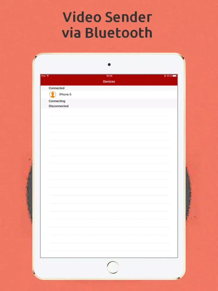 Tangkapan layar Photo & Video Sender via Bluetooth iPad 