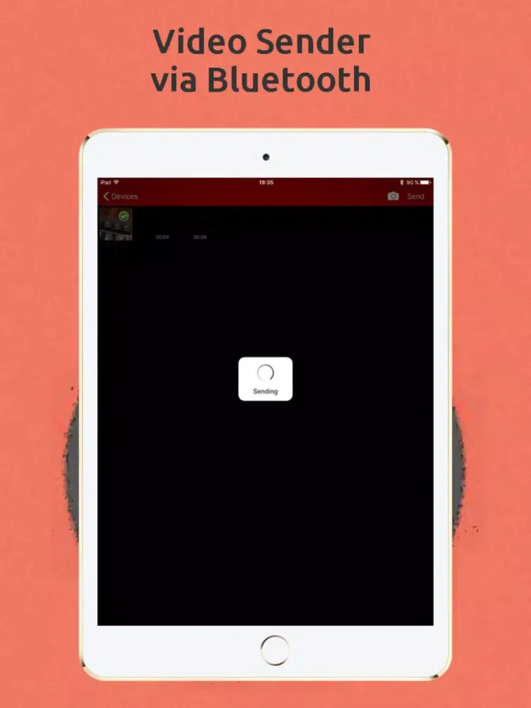 Tangkapan layar Photo & Video Sender via Bluetooth iPad 