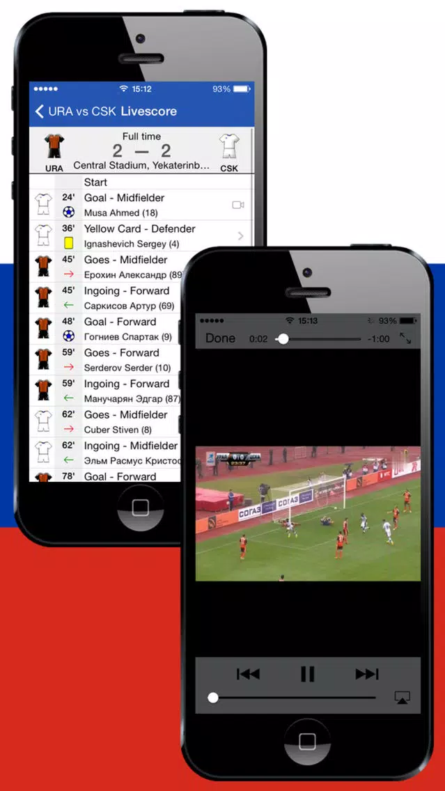 ภาพหน้าจอของ Russian Football History 2012-2013