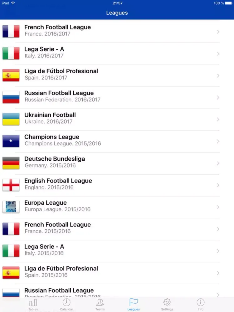Russian Football 2017-2018 iPad 应用截图