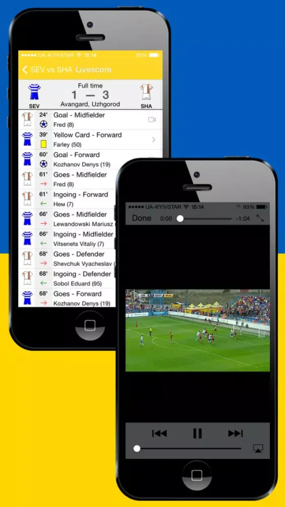 Tangkapan skrin Ukrainian Football History 2013-2014