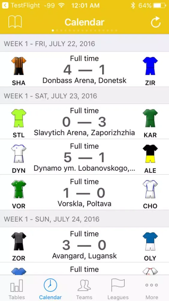 Tangkapan skrin Ukrainian Football 2017-2018