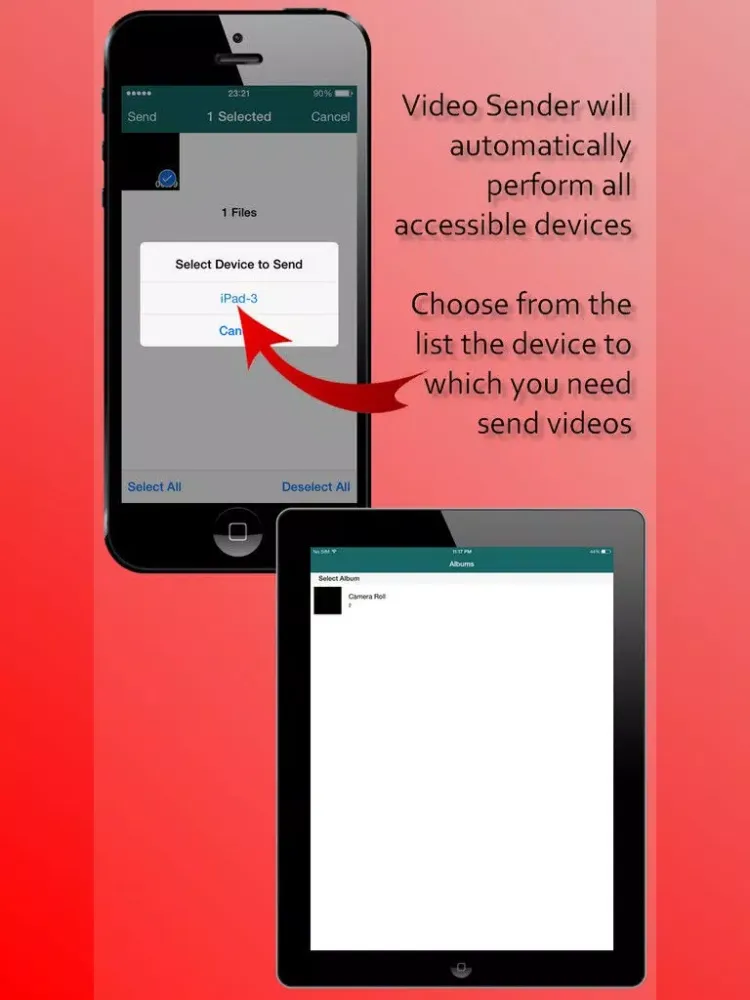 Video Sender for Local Network without Any Servers iPad  سکرین شاٹس