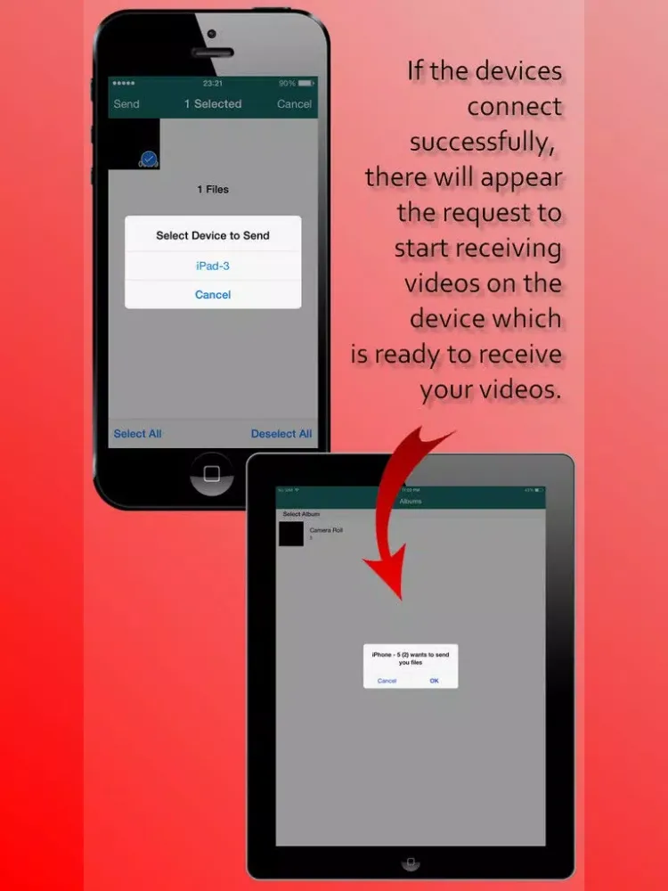 Video Sender for Local Network without Any Servers iPad  سکرین شاٹس