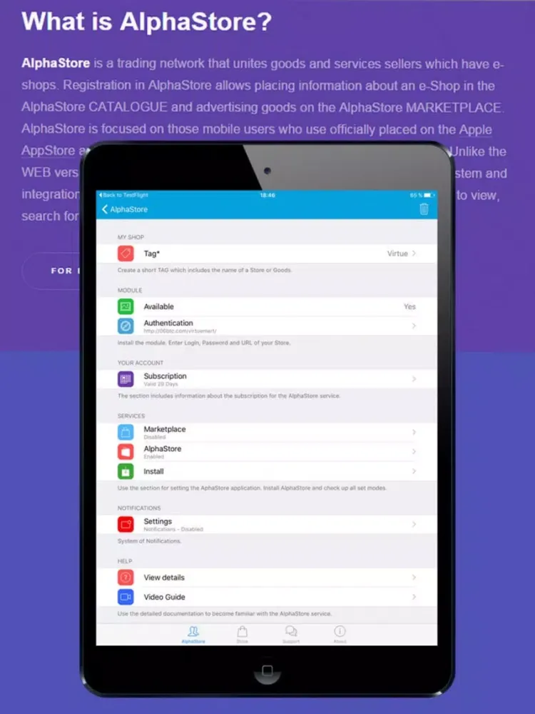 Orders Manager VirtueMart Shop Statictics browser. eCommerce AlphaStore - Marketplace, Catalogue, Messenger iPad  স্ক্রিনশট