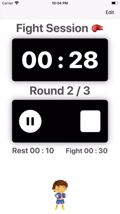 Tangkapan layar Champion Boxing Academy Timer