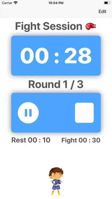 Tangkapan layar Champion Boxing Academy Timer