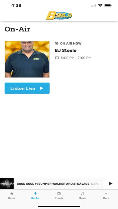 Capturas de tela do B96.9 Radio