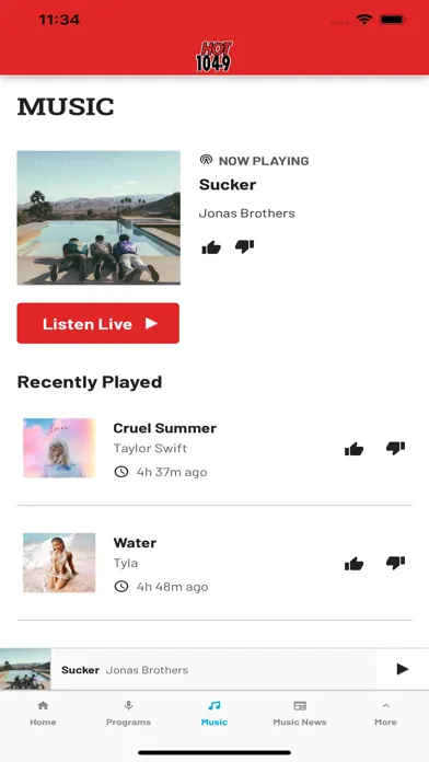 Capturas de pantalla de Hot 104.9