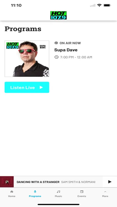 Tangkapan skrin Hot 107.9 Radio