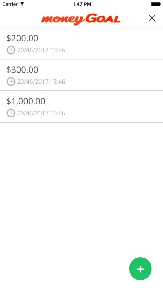 ภาพหน้าจอของ moneyGOAL