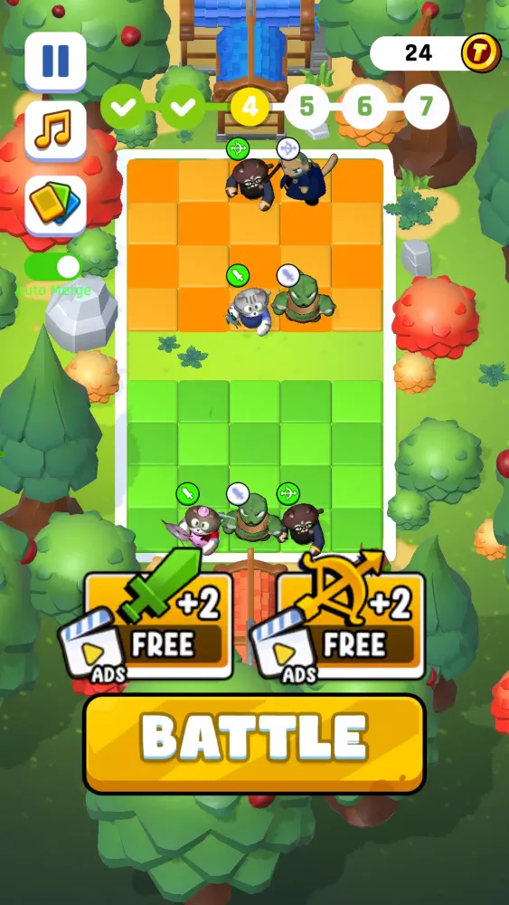 Скриншоты Meow Merge: Cat Battle