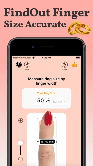 Ảnh chụp màn hình của Ring Sizer - Ring Size Measure
