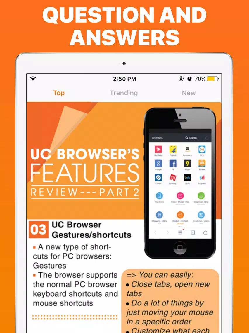 Q&A for UC Browser iPad  スクリーンショット