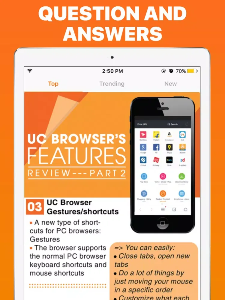 Q&A for UC Browser iPad 應用截圖
