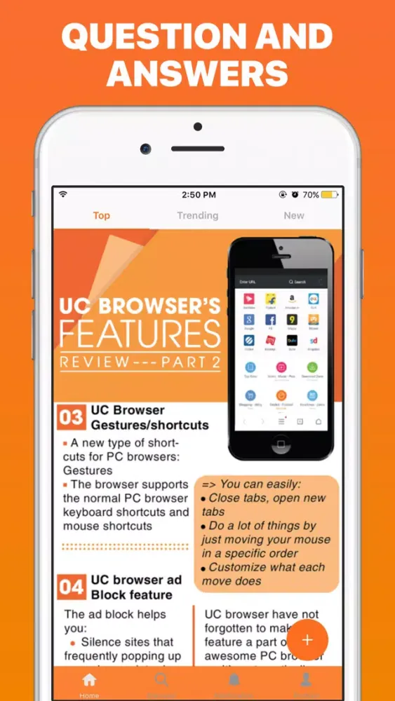 Q&A for UC Browser應用截圖