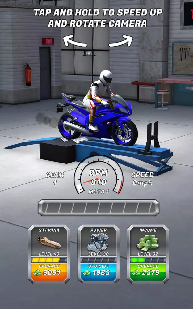 Ảnh chụp màn hình của Drag Race: Motorcycles Tuning
