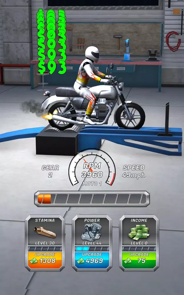 Ảnh chụp màn hình của Drag Race: Motorcycles Tuning