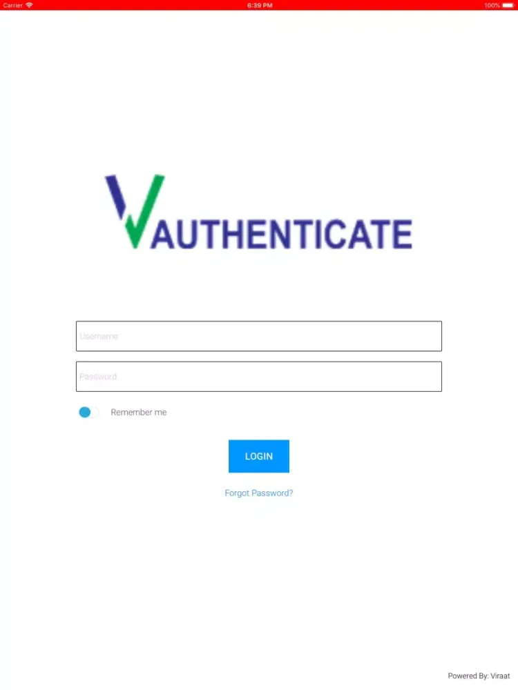 Zrzuty ekranu VAuthenticate Visitor iPad 