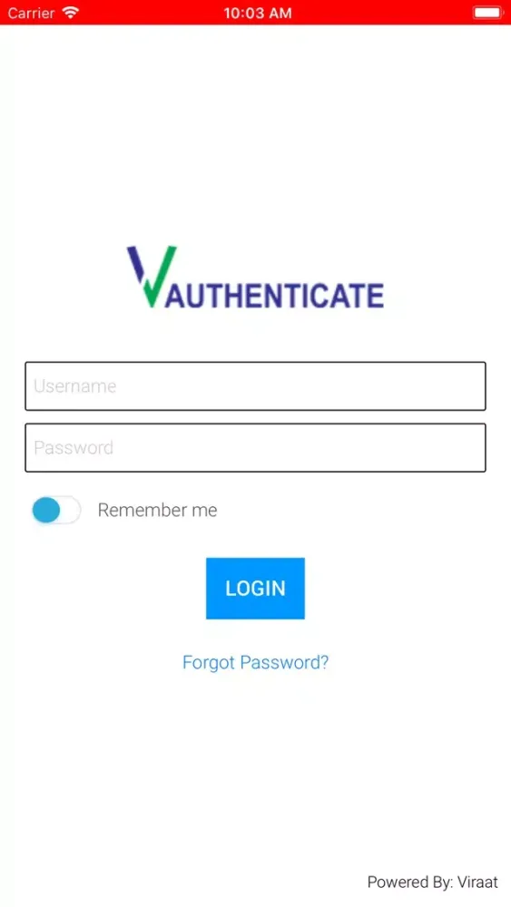 Zrzuty ekranu VAuthenticate Visitor
