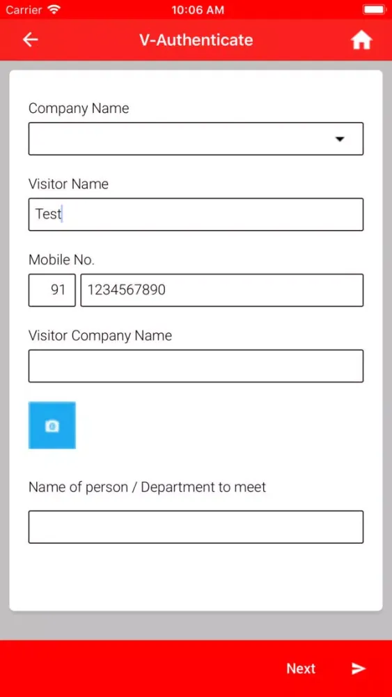Zrzuty ekranu VAuthenticate Visitor