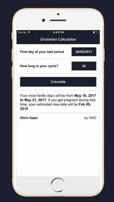 Ovulation Calculator App Ekran Görüntüleri