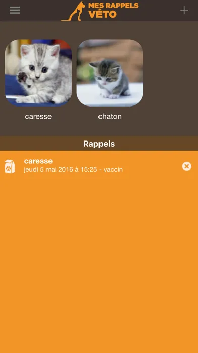 Capturas de tela do Mes Rappels Véto