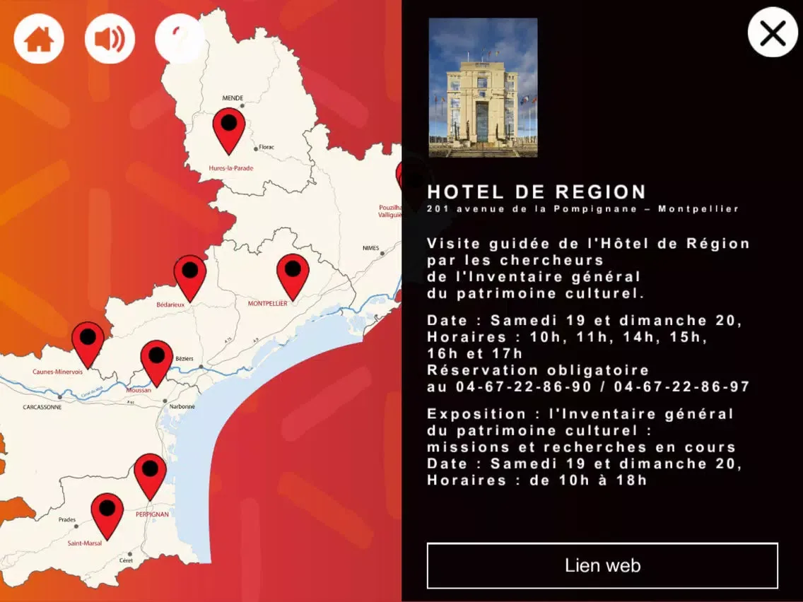 Tangkapan skrin Découverte du Patrimoine en LR iPad 