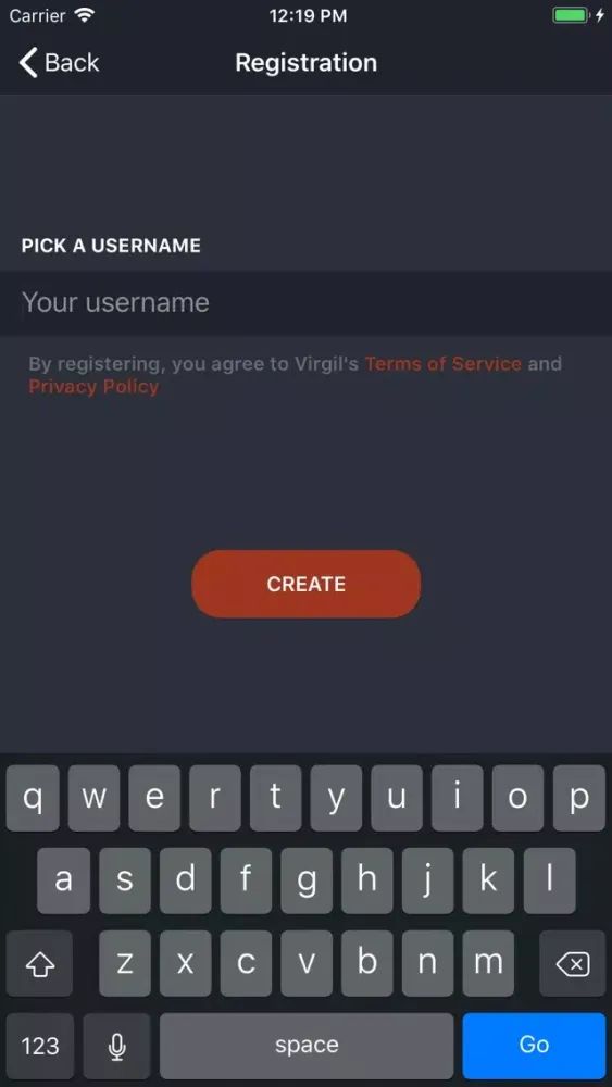 Screenshot di Virgil Messenger