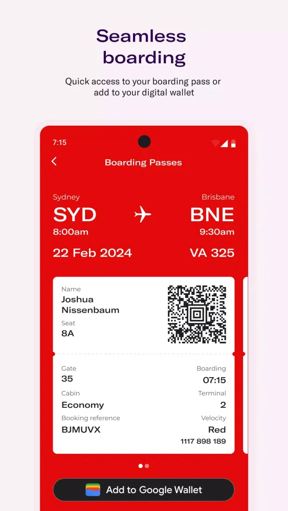 Virgin Australia應用截圖