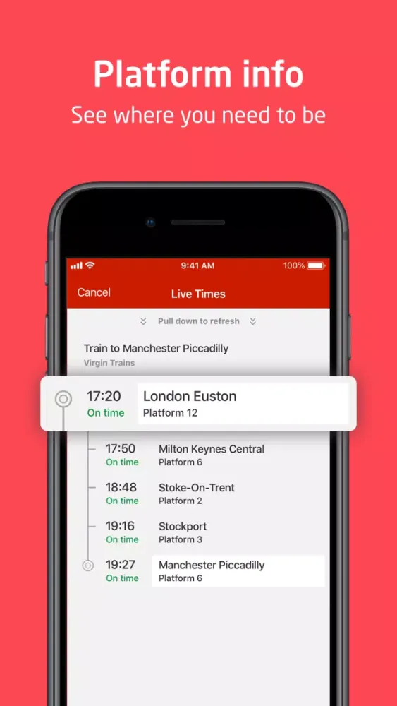 Ảnh chụp màn hình của Virgin Trains Tickets